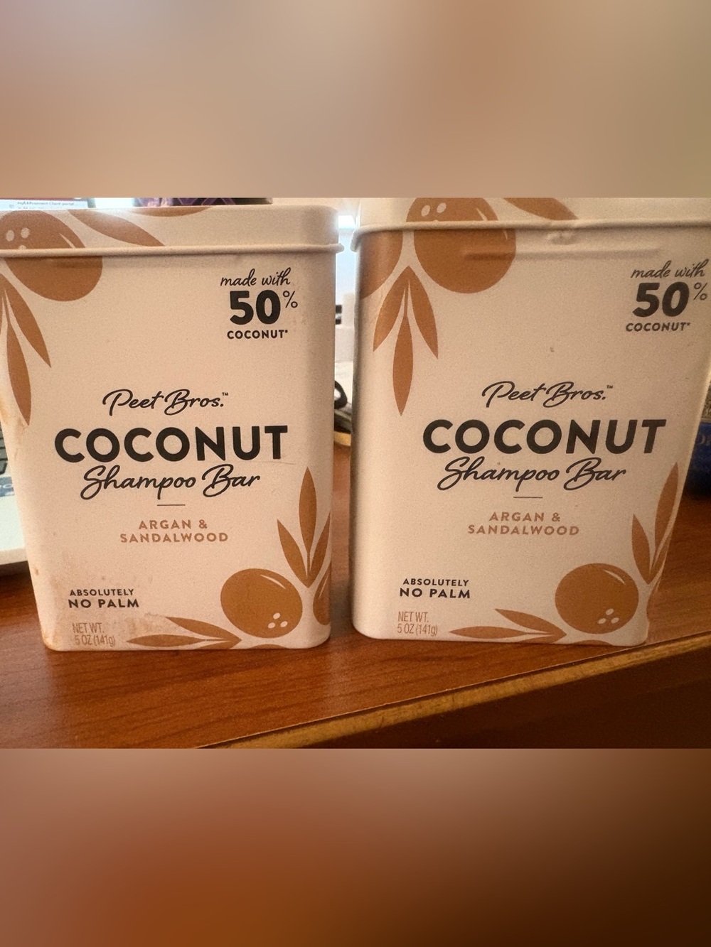 Peet Bros 2-Pack Coconut Shampoo Bar Argan & Sandalwood